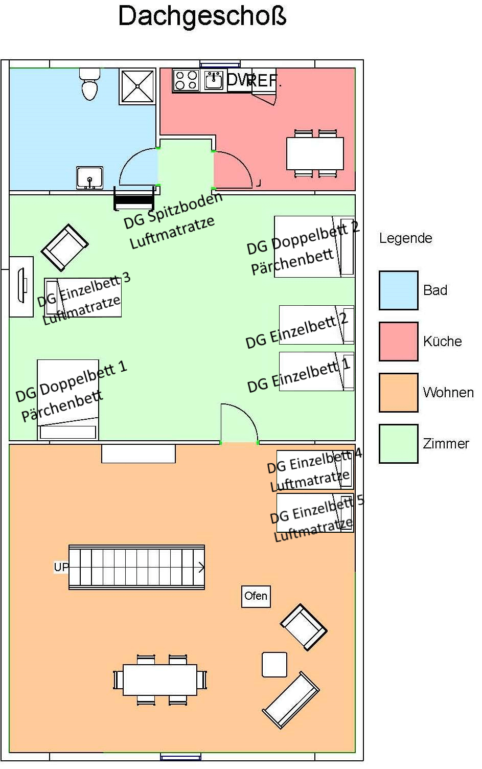 Zimmerplan Dachgeschoss